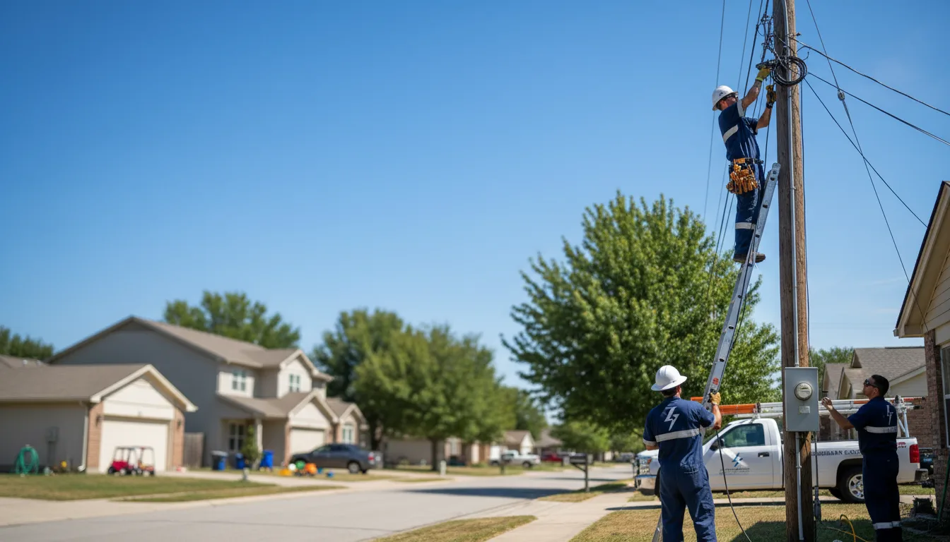 Residential electrician providing installation services in Dennison, IL